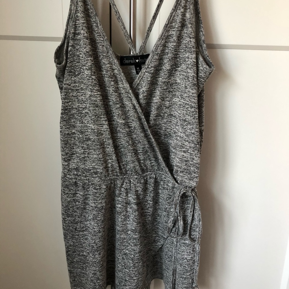 Gray Romper Wrap Style size medium new - Picture 1 of 4